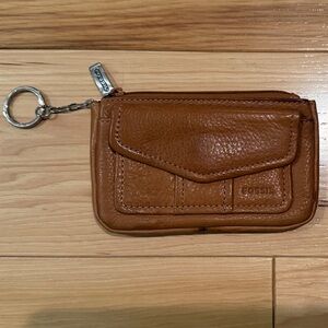 Fossil Tan Leather Keychain Wallet